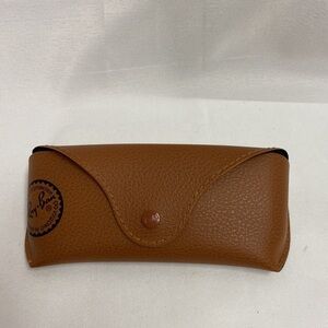 RAY-BAN Leather Medium Sunglasses Case Brown
